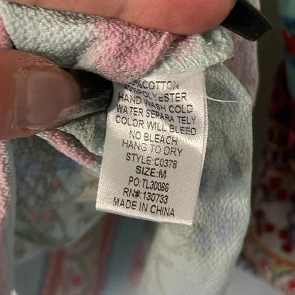 Umgee Boho Off Shoulder Floral Size M - Picture 5 of 5